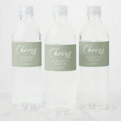 Étiquettes de bouteille d'eau de mariage Typograph (Bouteilles)