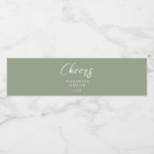 Étiquettes de bouteille d'eau de mariage Typograph (Étiquettes simples)