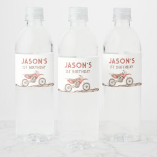 Étiquettes de bouteille d'eau de moto cross Fast O