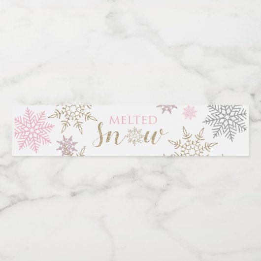 Étiquettes de bouteille d'eau de neige fondue (Étiquettes simples)