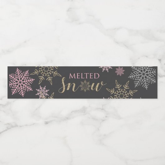 Étiquettes de bouteille d'eau de neige fondue (Étiquettes simples)