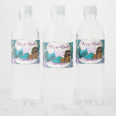 Étiquettes de bouteille d'eau de sirène afro-améri (Bouteilles)