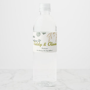 Étiquettes de bouteille d'eau de verdure de eucaly