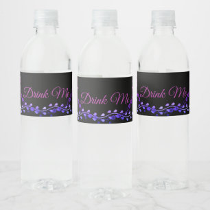 Étiquettes de bouteille d'eau douce Neon pour Mari