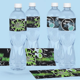 Étiquettes de bouteille d'eau Fabrication de slime