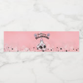Étiquettes de bouteille d'eau Halloween SKULL-ÉBRA (Étiquettes simples)