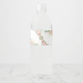 Étiquettes de bouteille d'eau Mariage rose vif (Dos)
