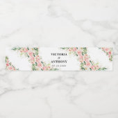 Étiquettes de bouteille d'eau Mariage rose vif (Étiquettes simples)