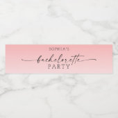 Étiquettes de bouteille d'eau Ombré Bachelorette (Étiquettes simples)