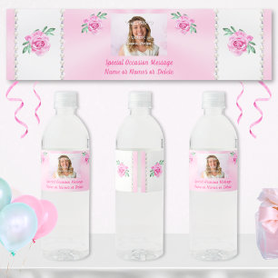 Étiquettes de bouteille d'eau personnalisées pour