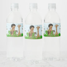 Étiquettes de bouteille d'eau pour Baby Shower Afr