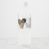 Étiquettes de bouteille d'eau pour bébé fille ethn (Devant)