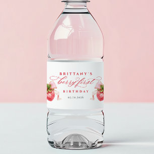 Étiquettes de bouteille d'eau pour le premier anni