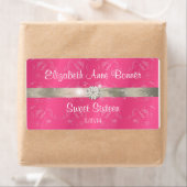 Étiquettes de bouteille d'eau Rose pour Sweet Sixt (En situation)