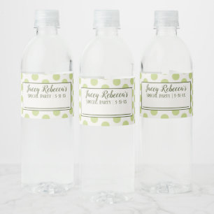 Étiquettes de bouteille d'eau verte avec votre nom