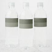 Étiquettes de bouteille d'eau verte Split Moss - P (Bouteilles)