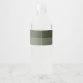 Étiquettes de bouteille d'eau verte Split Moss - P (Dos)