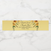 Étiquettes de bouteille, fleur jaune doré (Étiquettes simples)