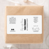 Étiquettes de bouteille moderne blanc (En situation)