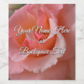 Étiquettes de bouteille personnalisées à la rose s (Étiquettes simples)