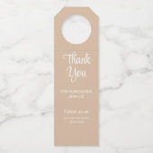 Étiquettes de bouteilles à accrocher avec logo de  (Dos)