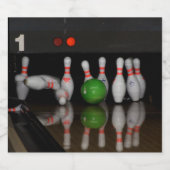 Étiquettes de bouteilles de bowling (Étiquettes simples)