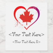 Étiquettes de bouteilles de la fête du Canada (Étiquettes simples)