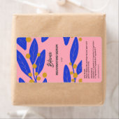 Étiquettes de bouteilles de sève de feuilles botan (En situation)