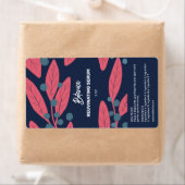 Étiquettes de bouteilles de sève de feuilles botan (En situation)