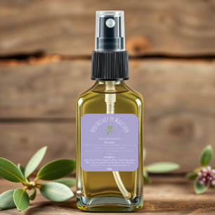 Étiquettes de bouteilles de vaporisateur de de pu