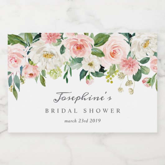 Étiquettes de bouteilles de vin Blush Mini Sparkli (Étiquettes simples)