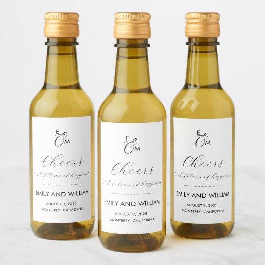 Étiquettes de bouteilles de vin Mini Formel et Élé (Bouteilles)