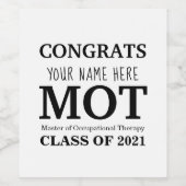 Étiquettes de bouteilles de vin MOT personnalisabl (Étiquettes simples)