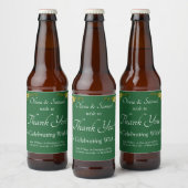 Étiquettes de bouteilles de vin mousseux, vert éme (Bouteilles)