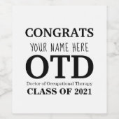 Étiquettes de bouteilles de vin OTD personnalisabl (Étiquettes simples)