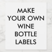 Étiquettes de bouteilles de vin personnalisées (6) (Étiquettes simples)