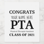 Étiquettes de bouteilles de vin PTA personnalisabl (Étiquettes simples)