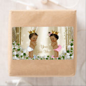 Étiquettes de bouteilles d'eau à Baby shower ethni (En situation)