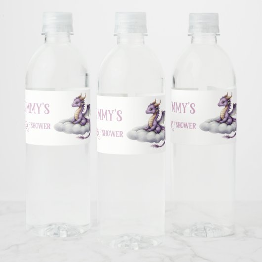 Étiquettes de bouteilles d'eau de bébé dragon viol (Bouteilles)