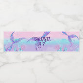 Étiquettes de bouteilles d'eau de la queue de sirè (Étiquettes simples)