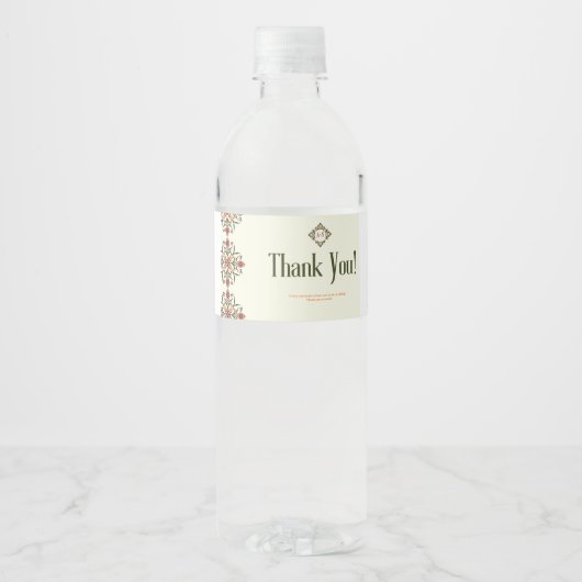 Étiquettes de bouteilles d'eau de mariage (Devant)