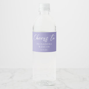 Étiquettes de bouteilles d'eau de mariage Typograp