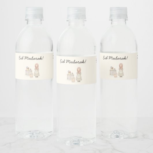 Étiquettes de bouteilles d'eau Eid Mubarak (Bouteilles)