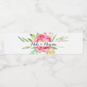 Étiquettes de bouteilles d'eau florales (Étiquettes simples)