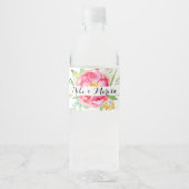 Étiquettes de bouteilles d'eau florales (Devant)