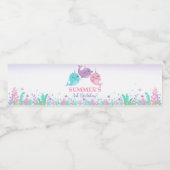 Étiquettes de bouteilles d'eau Narwhal - Sous le D (Étiquettes simples)