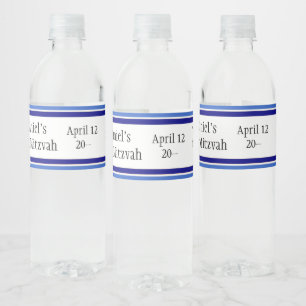 Étiquettes de bouteilles d'eau pour fête de Bar Mi