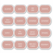 Étiquettes de bouteilles d'épices arrondies (Devant)