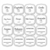 Étiquettes de bouteilles d'huile (Devant)
