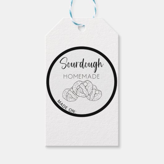 Étiquettes de bretzel de pâte feuilletée, pain de  (Devant)